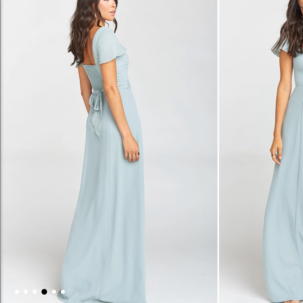 Show Me Your Mumu Marie Sweetheart Maxi Dress - Silver Sage Crisp